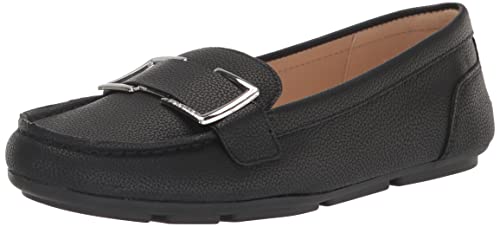 Calvin Klein Damen Lydia Slipper, Schwarzes getrommeltes Leder 002, 40 EU von Calvin Klein