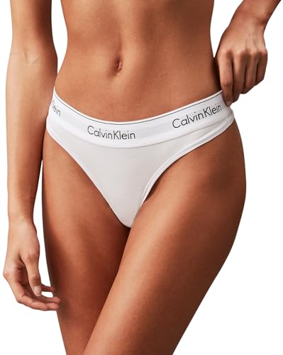 Calvin Klein Damen String Thong Unterwäsche, Weiß (White), S von Calvin Klein