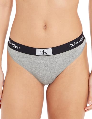 Calvin Klein Damen String Tanga, Grau (Grey Heather), XL von Calvin Klein