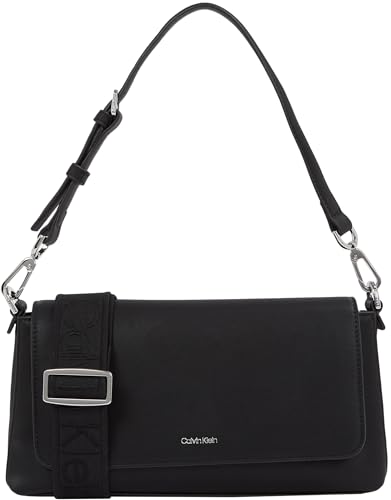 Calvin Klein Damen Schultertasche Must Convertible Abnehmbarer Träger, Schwarz (Ck Black), Einheitsgröße von CALVIN KLEIN