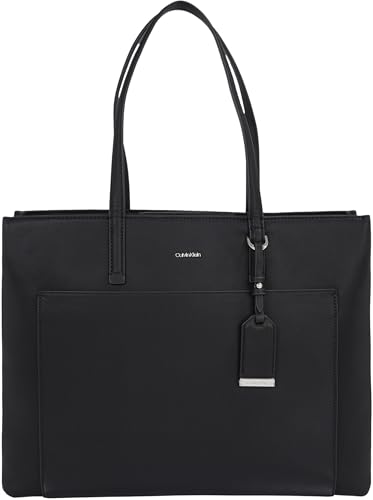 Calvin Klein Damen Shopper Must Medium mit Reißverschluss, Schwarz (Ck Black), Einheitsgröße von CALVIN KLEIN