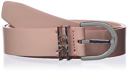 Calvin Klein Damen Gürtel Ck Must Ck Loop Belt 3.0 cm Ledergürtel, Rosa (Cafe Au Lait), 85 cm von Calvin Klein