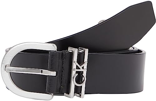 Calvin Klein Damen Gürtel Loop Belt 3,0 cm Ledergürtel, Schwarz (Ck Black), 100 von Calvin Klein