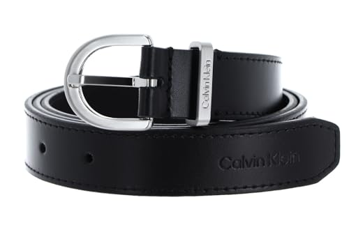 Calvin Klein Damen Must Metal Loop RND Belt 25MM Gürtel, Ck Black, 100 von Calvin Klein