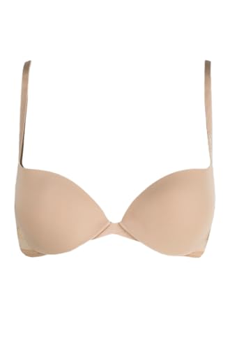 Calvin Klein Damen Plunge Push-Up BH, Beige (Bare 20n), (Herstellergröße: 0B30) von Calvin Klein Jeans