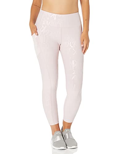 Calvin Klein Damen Printed High Waist 7/8 Length Tight Leggings, Script Logo Secret, S von Calvin Klein