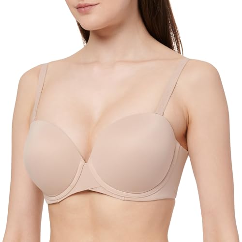 Calvin Klein Damen Push-Up BH Abnehmbare Träger, Beige (Cedar), 80B von Calvin Klein