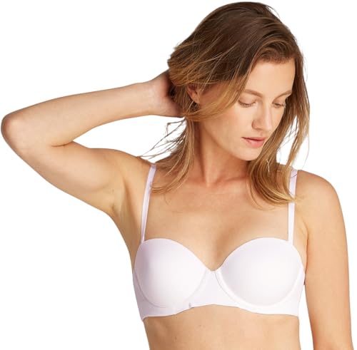 Calvin Klein Damen Push-Up BH Abnehmbare Träger, Weiß (White), 85B von Calvin Klein