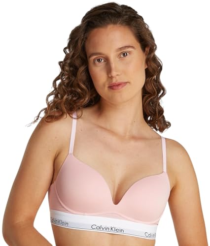 Calvin Klein Damen Push-Up BH Plunge mit Bügel, Rosa (Buff Pink), 80C von Calvin Klein