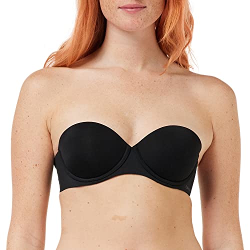 Calvin Klein Damen Trägerloser BH Push-Up, Schwarz (Black), 70A (32A) von Calvin Klein