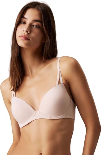 Calvin Klein Damen Push-Up BH Lift Demi mit Bügel, Beige (Beechwood), 80DD von Calvin Klein
