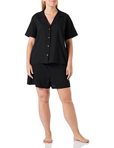 Calvin Klein Damen Pyjama-Set Kurz, Schwarz (Black), M von Calvin Klein