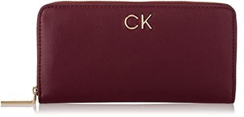 Calvin Klein Damen RE-LOCK SLIM Z/A WALLET LG Reisezubehör- Dreifachgefaltete Brieftasche, Bordeaux , Einheitsgröße von Calvin Klein