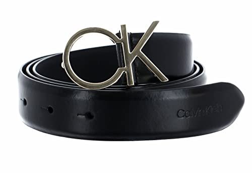 Calvin Klein Damen RE-Lock Logo Belt 30MM K60K610157 Gürtel, Schwarz (Ck Black), 120 von Calvin Klein