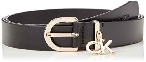 Calvin Klein Damen RE-Lock 25MM Charm Belt K60K610015 Gürtel, Schwarz (Ck Black), 120 von Calvin Klein Jeans