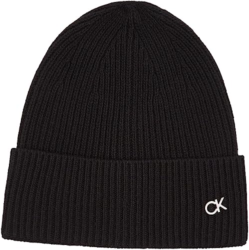 Calvin Klein Damen Strickmütze Beanie Wintermütze, Schwarz (Ck Black), Onesize von Calvin Klein