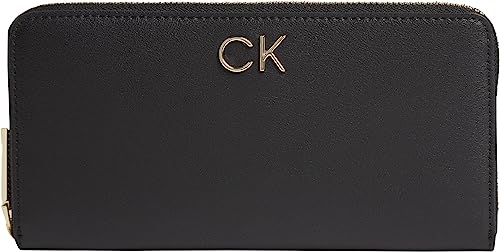 Calvin Klein Damen Portemonnaie Re-Lock Groß, Schwarz (Ck Black), Onesize von Calvin Klein Jeans