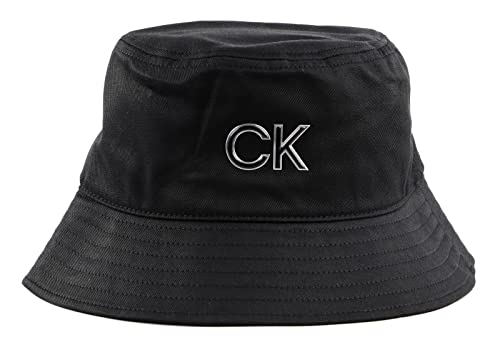 Calvin Klein Damen Fischerhut Re-Lock Bucket Hat , Schwarz (Ck Black), Einheitsgröße von Calvin Klein