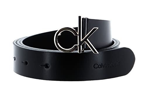 Calvin Klein Damen Re-Lock Logo 30 mm Gürtel, Ck Black, 100 cm von Calvin Klein