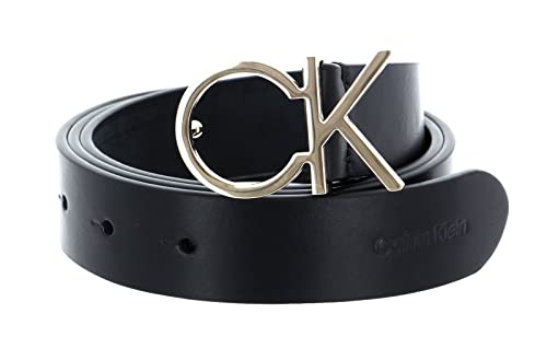 Calvin Klein Damen Re-Lock Logo 30mm Gürtel, CK Black, W120 von Calvin Klein