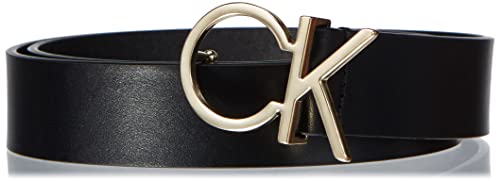Calvin Klein Damen RE-Lock Logo Belt 30MM K60K609989 Gürtel, Schwarz (Ck Black), 100 von Calvin Klein Jeans