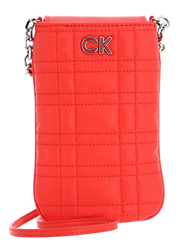 Calvin Klein Damen Re-Lock Quilt Phone Pouch Sonstige SLG, Deep Orange von Calvin Klein