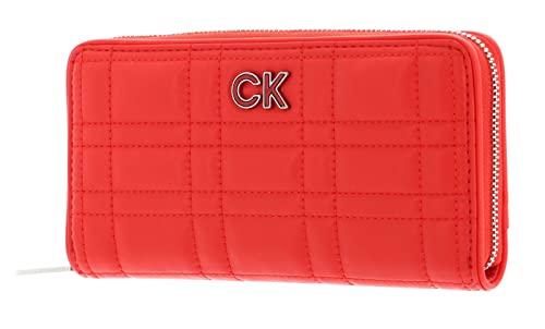 Calvin Klein Damen Re-Lock Quilt Z/A Wallet Lg Geldbörsen, Deep Orange von Calvin Klein