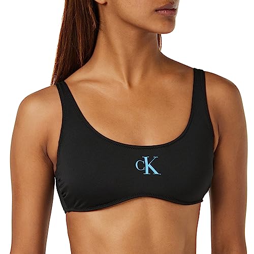 Calvin Klein Damen Bikini Oberteil ohne Bügel, Schwarz (Pvh Black), L von Calvin Klein