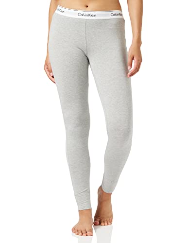 Calvin Klein Damen Leggings Sport mit Stretch, Slim-Fit, Grau (Grey Heather), L von Calvin Klein