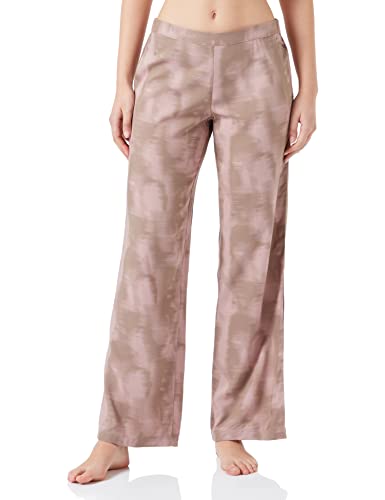 Calvin Klein Damen Pyjamahose Lang, Rosa (Dark Streaks/Taupe), S von Calvin Klein