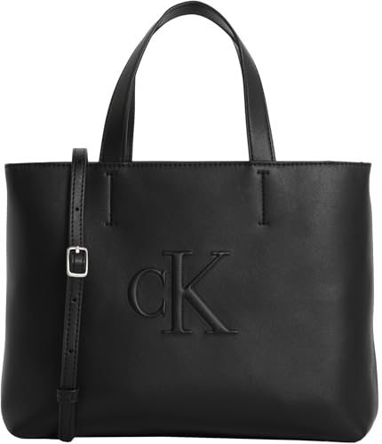 Calvin Klein Damen Schultertasche Sculpted Mini mit Logo, Schwarz (Black), Einheitsgröße von Calvin Klein
