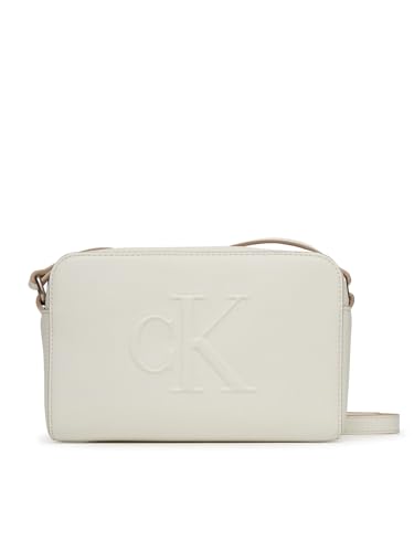 Calvin Klein Damen Sculpted Ew Camera Bag20 Lv04K3036G Crossover, Khaki (Lily White) von Calvin Klein