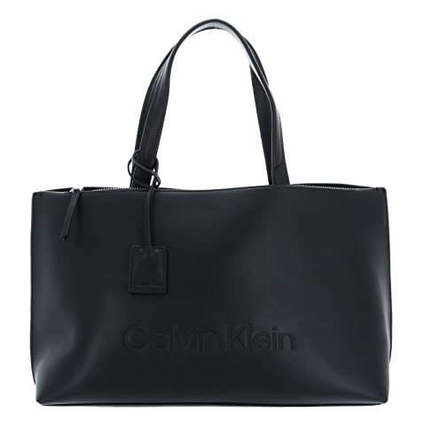 Calvin Klein Damen Set Shopper MD K60K610172 Tragetasche, Schwarz (Ck Black) von Calvin Klein