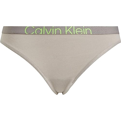 Calvin Klein Damen Slip Bikini Form Baumwolle mit Stretch, Beige (Satellite/Green Flash), S von Calvin Klein