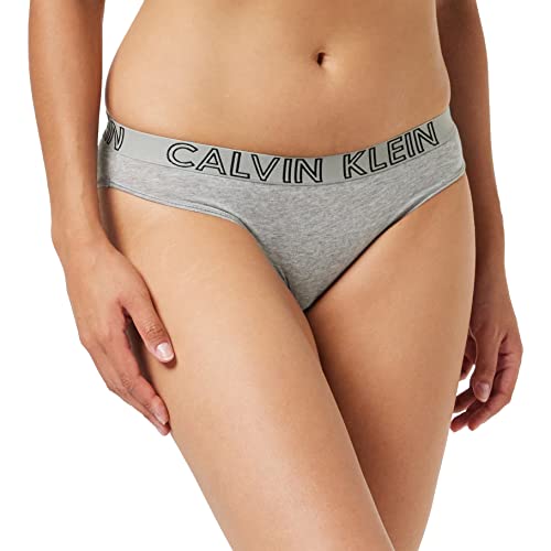 Calvin Klein Damen Slip Bikini Form Baumwolle mit Stretch, Grau (Grey Heather), M von Calvin Klein