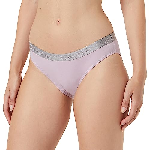 Calvin Klein Damen Slip Bikini Form Baumwolle mit Stretch, Violett (Happy Purple), XS von Calvin Klein