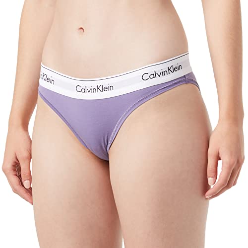 Calvin Klein Damen Slip Bikini Form Baumwolle mit Stretch, Violett (Splash Of Grape), XS von Calvin Klein