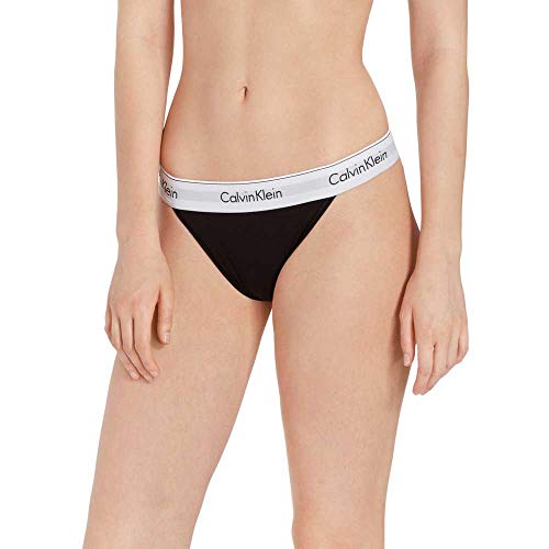 Calvin Klein Damen Slip Bikini Form High Leg mit Stretch, Schwarz (Black), S von Calvin Klein