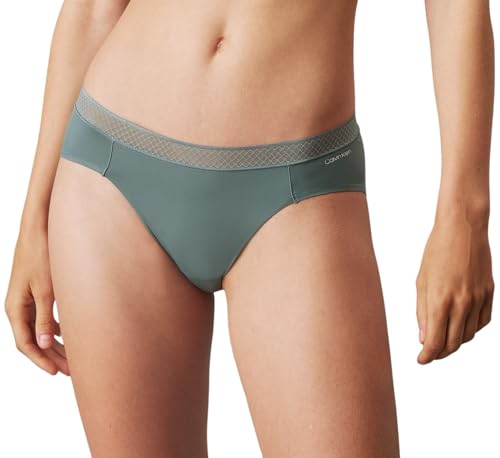 Calvin Klein Damen Slip Bikini Form Stretch, Grau (Blue Performance), XS von Calvin Klein