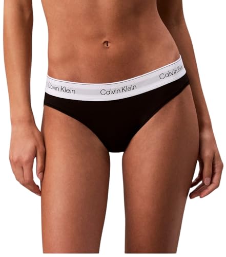 Calvin Klein Damen Slip Bikini Form mit Logobund, Schwarz (Black), L von Calvin Klein