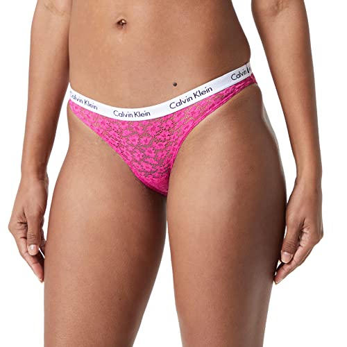 Calvin Klein Damen Slip Bikini Form mit Spitze, Very Berry, L von Calvin Klein