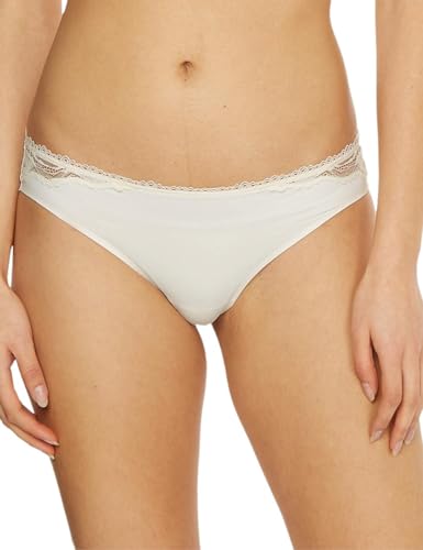 Calvin Klein Damen Slip Bikini Form mit Spitze, Weiß (Ivory), M von Calvin Klein