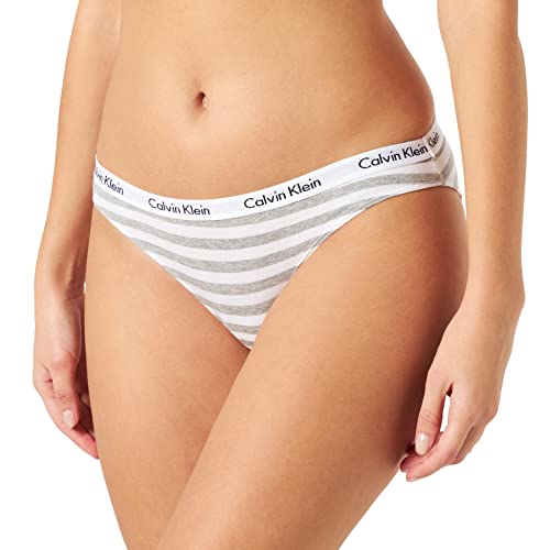 Calvin Klein Bikini Bikini Hose, Damen, Grau (Rainer Stripe_Gray Heather), Xs von Calvin Klein Jeans