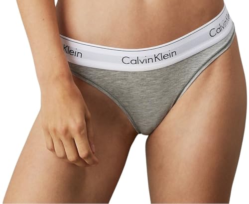 Calvin Klein Damen Brazilian Slip aus Baumwolle mit Stretch, Grau (Grey Heather), S von Calvin Klein