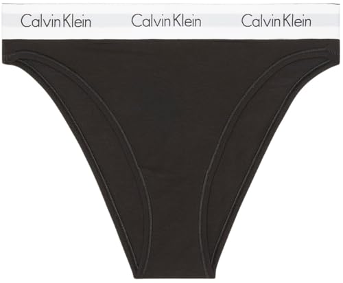 Calvin Klein Damen Slip High Leg mit Logobund, Schwarz (Black), XL von Calvin Klein