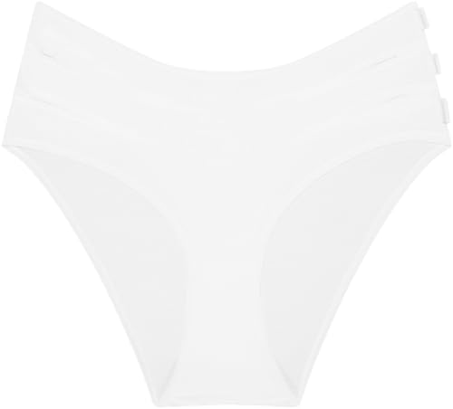 Calvin Klein Damen Slips Bikini Form Baumwolle mit Stretch, Weiß (White/White/White), S von Calvin Klein