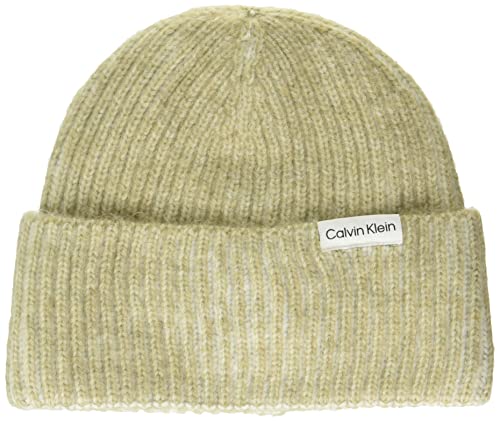Calvin Klein Damen Soft Beanie, Basic Everyday Essential Accessories Winter-Hut, Melierte Mandel, Einheitsgröße von Calvin Klein