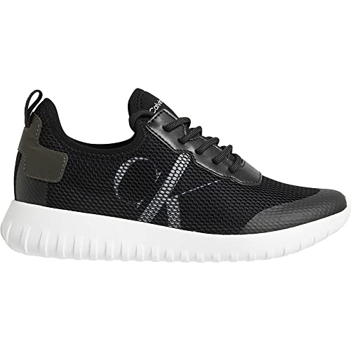 Calvin Klein Jeans Damen Runner Sneaker Sportschuhe, Schwarz (Black/White), 40 von Calvin Klein Jeans