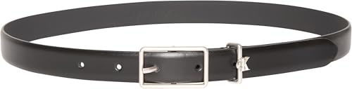 Calvin Klein Damen Square Buckle Ck Loop 25mm Belt Lv04f7050g Gürtel, Black(Black/Old Silver) von Calvin Klein