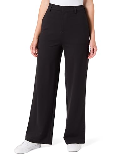 Calvin Klein Damen Stoffhose Milano Wide Leg, Schwarz (Ck Black), L von Calvin Klein